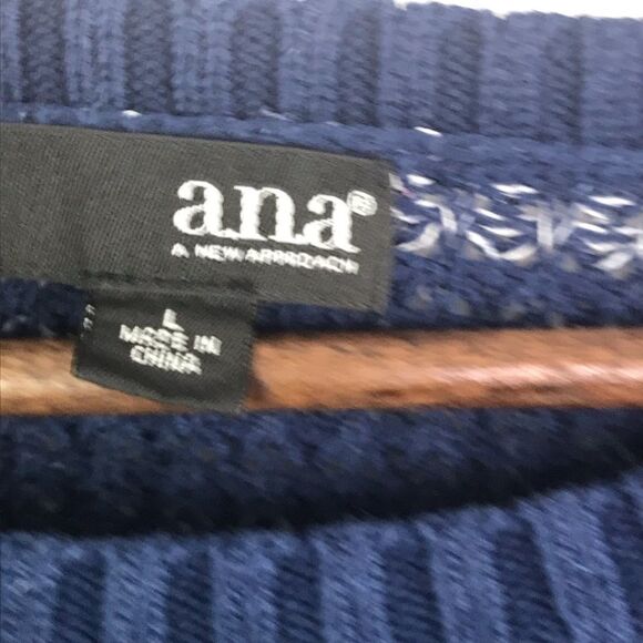 a.n.a Striped Knit Sweater Size L - Picture 4 of 5